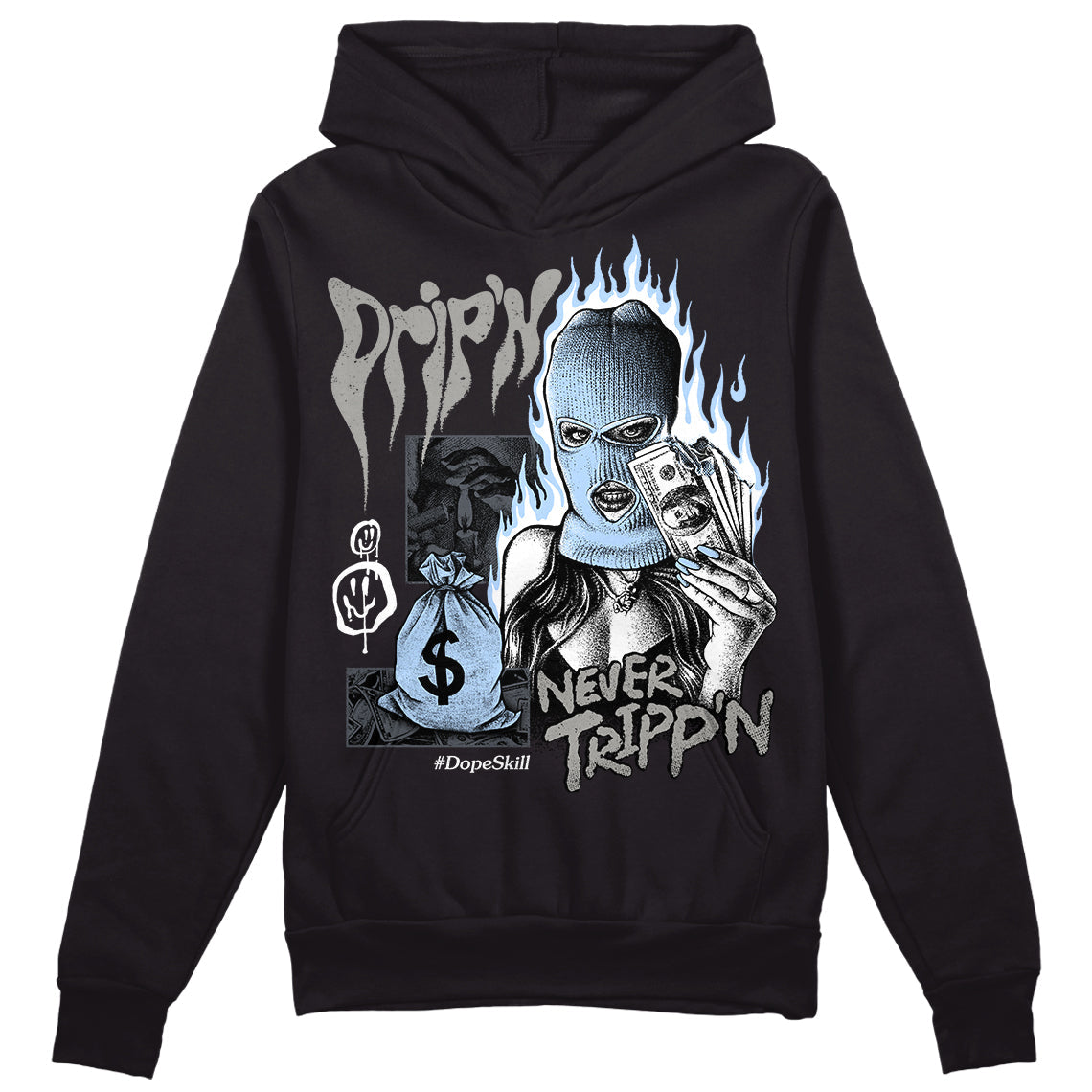 Cool Grey 11s superstreetwear Hoodie Sweatshirt Drip'n Never Tripp'n Graphic