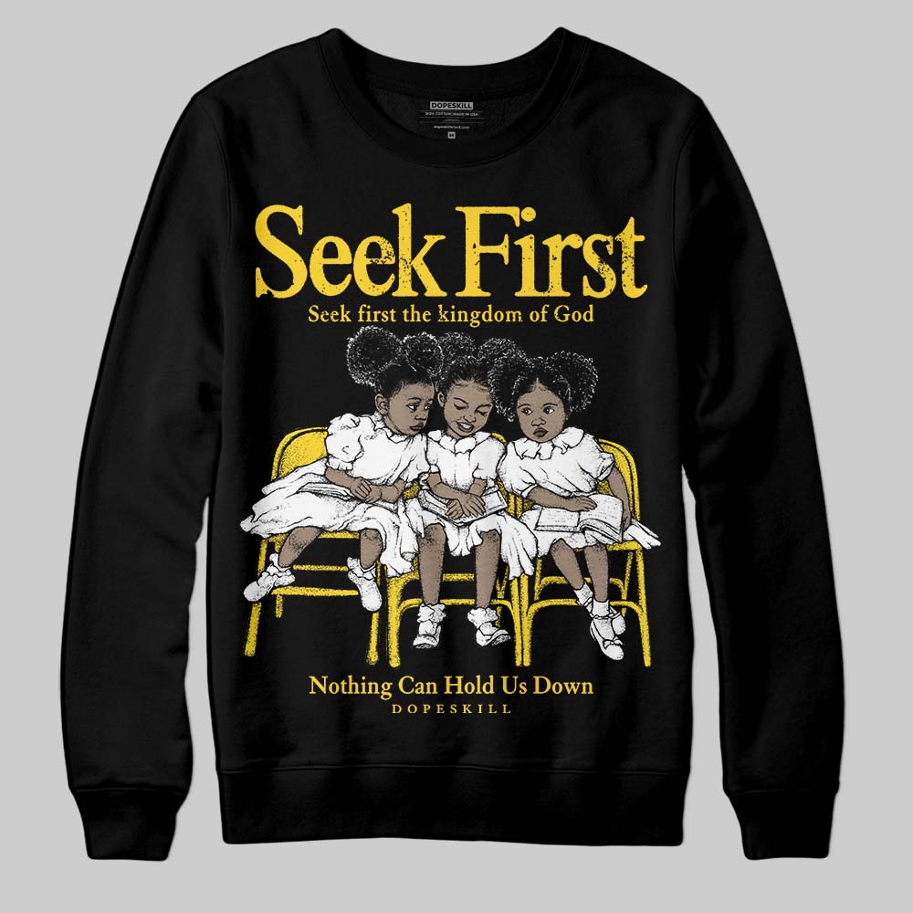 Black Tour Yellow AJ 4 Thunder superstreetwear Sweatshirt New Seek First Graphic