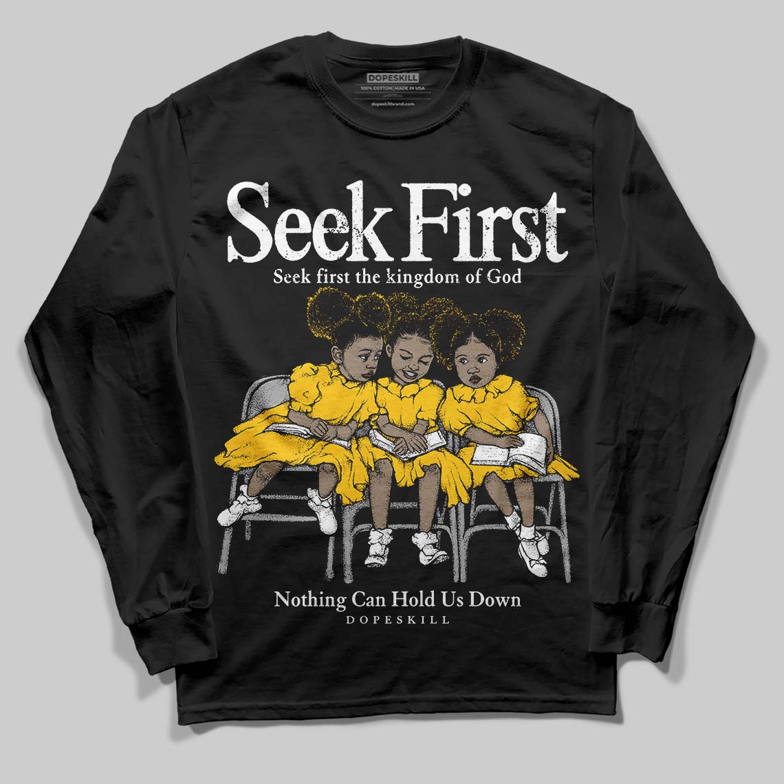 Yellow Collection superstreetwear Long Sleeve T-Shirt New Seek First Graphic