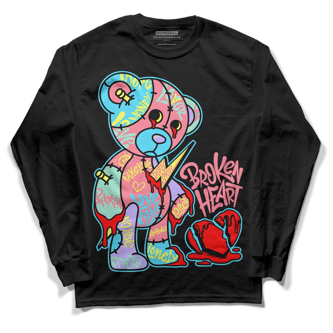 Candy Easter Dunk Low superstreetwear Long Sleeve T-Shirt Broken Heart Graphic