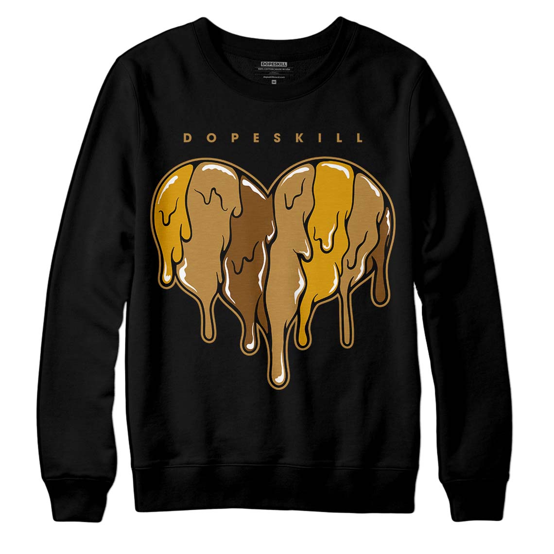 Wheat 13s superstreetwear Sweatshirt Slime Drip Heart Graphic