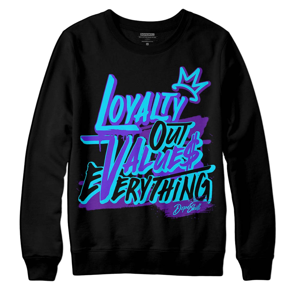 Aqua 6s superstreetwear Sweatshirt LOVE Graphic