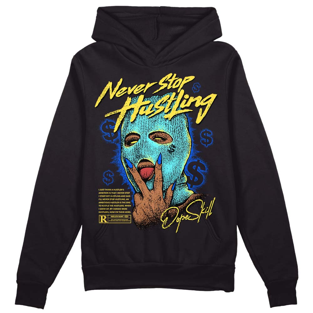 Aqua 5s superstreetwear Hoodie Sweatshirt Never Stop Hustling Graphic