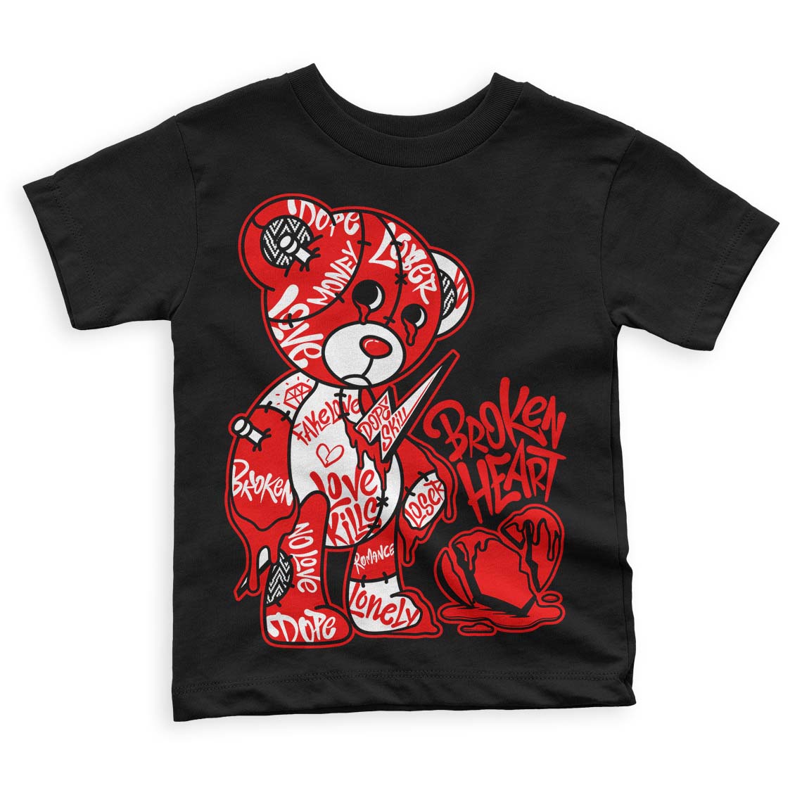 Cherry 12s superstreetwear Toddler Kids T-shirt Broken Heart Graphic