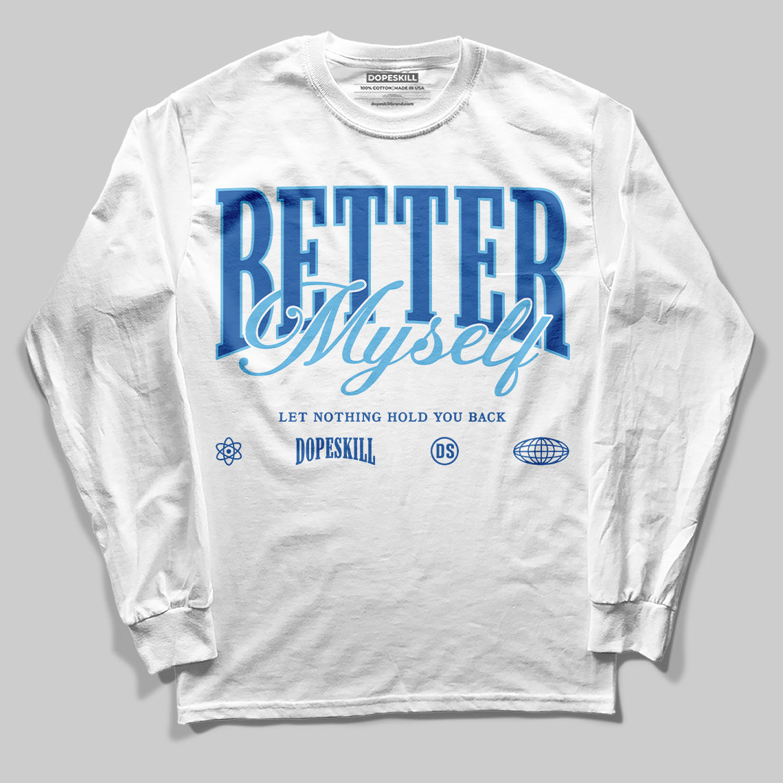 Blueberry 12s superstreetwear Long Sleeve T-Shirt Better Myself Graphic