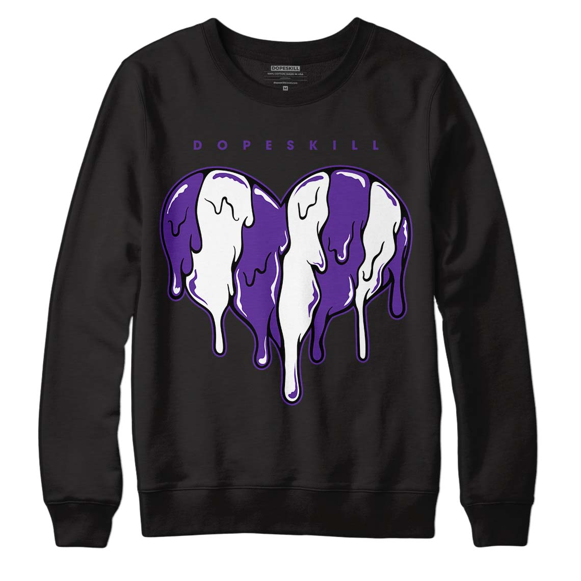 PURPLE Collection superstreetwear Sweatshirt Slime Drip Heart Graphic