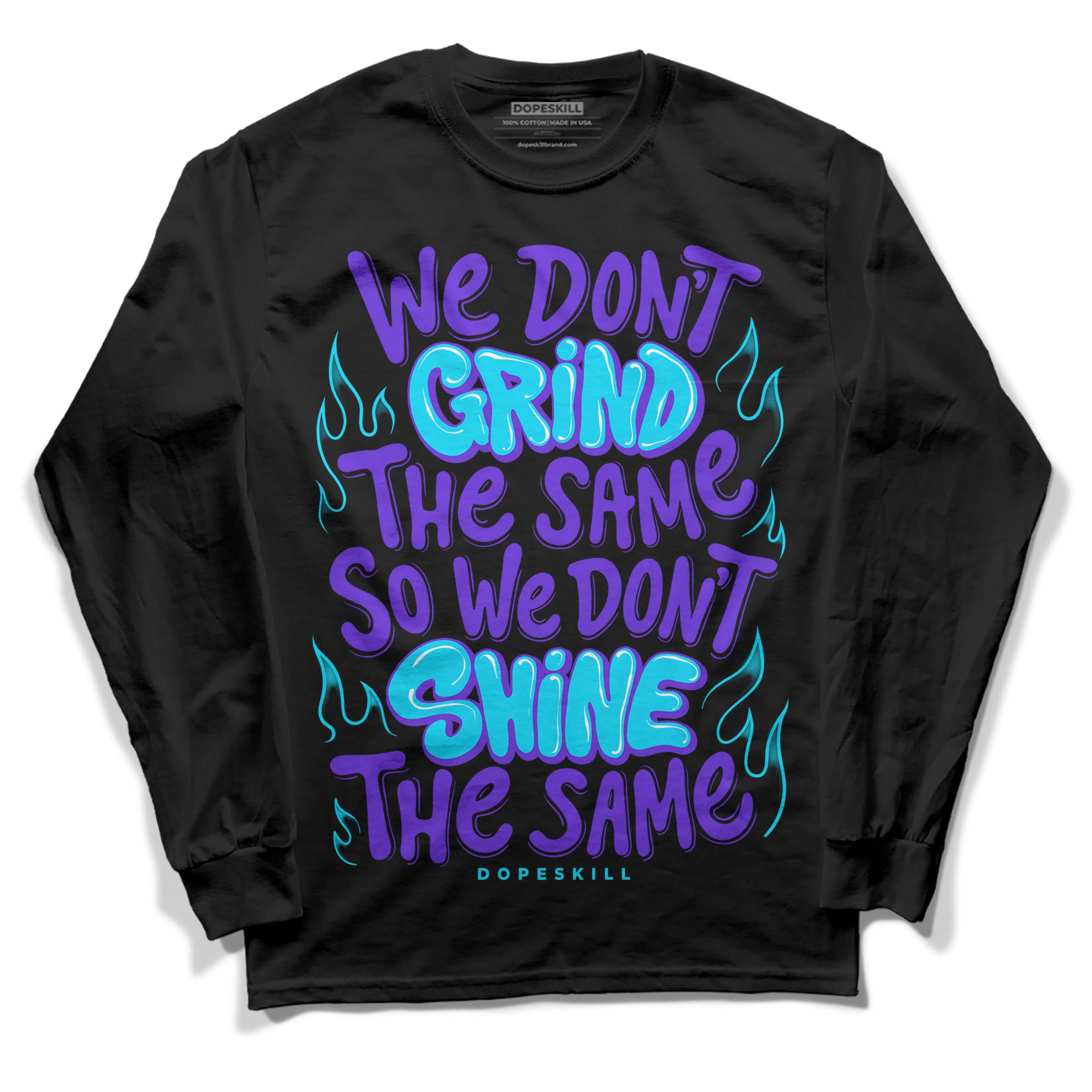 Aqua 6s superstreetwear Long Sleeve T-Shirt Grind Shine Graphic