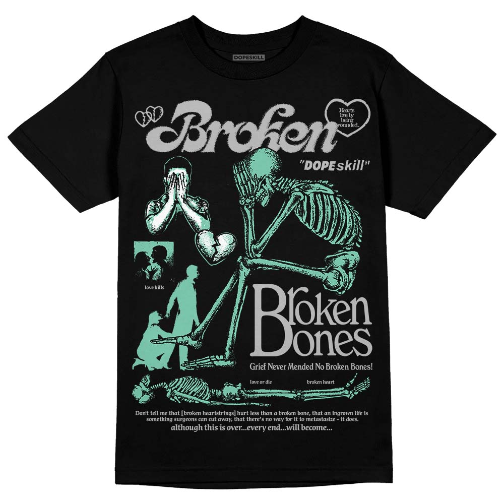 Green Glow 3s superstreetwear T-Shirt Broken Bones Graphic