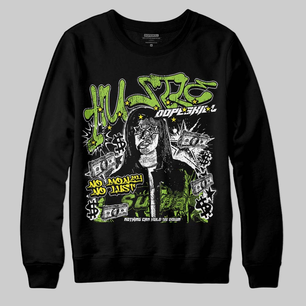 Neon Green Collection superstreetwear Sweatshirt No Money No Lust Graphic
