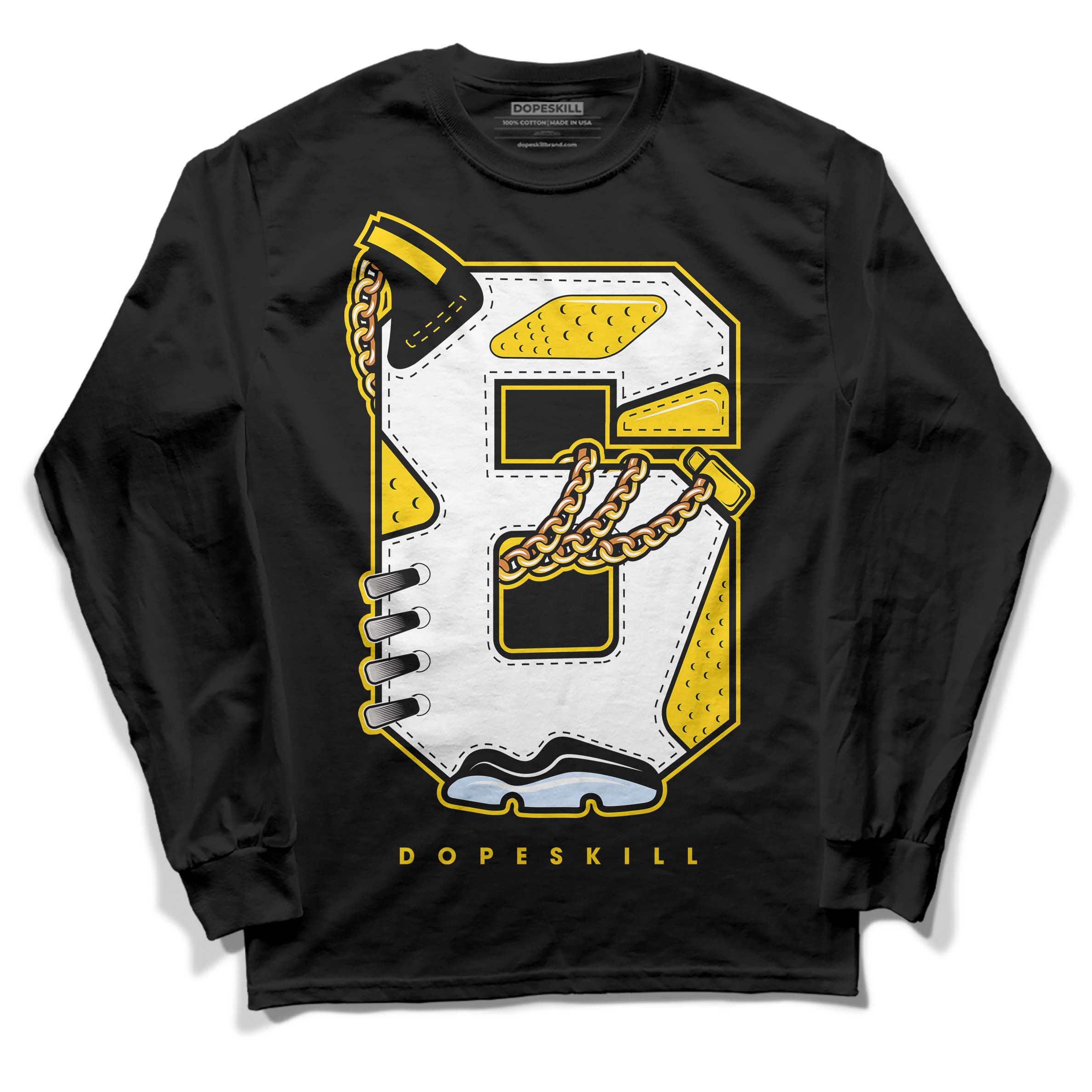 Yellow Ochre 6s superstreetwear Long Sleeve T-Shirt No.6 Graphic
