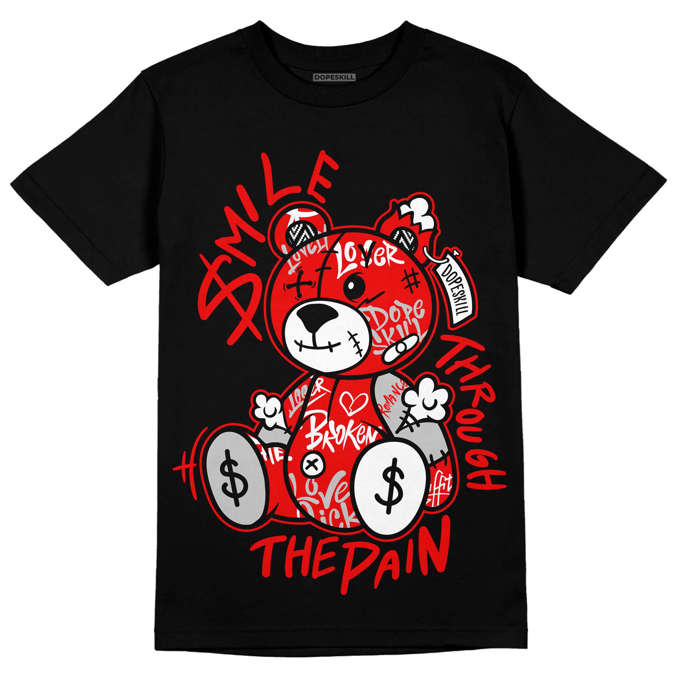 Cherry 12s superstreetwear T-Shirt Smile Through The Pain Graphic