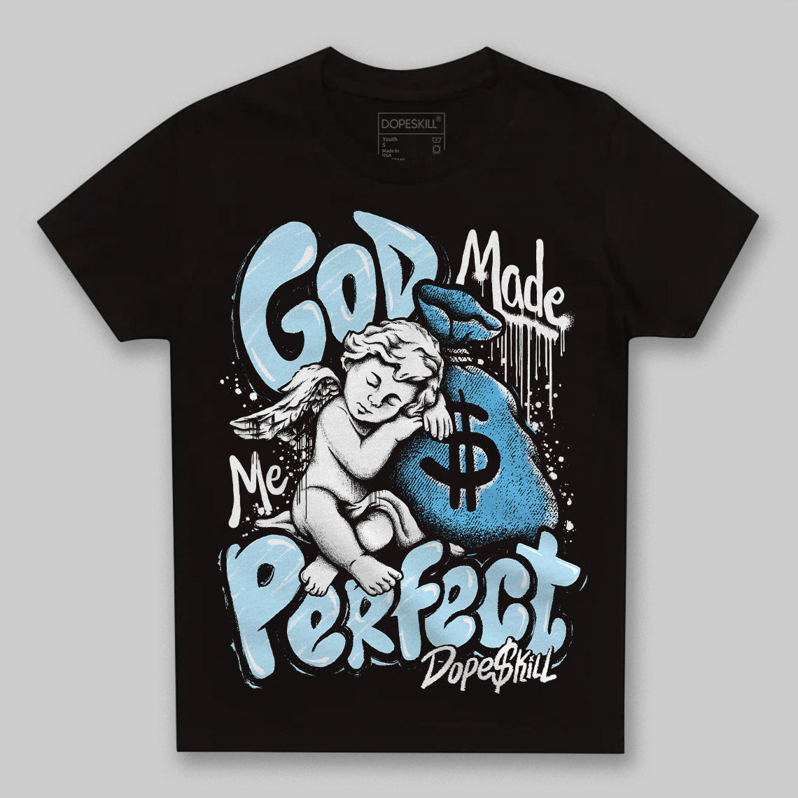 Legend Blue 11s superstreetwear Toddler Kids T-shirt God Made Me Perfect Graphic
