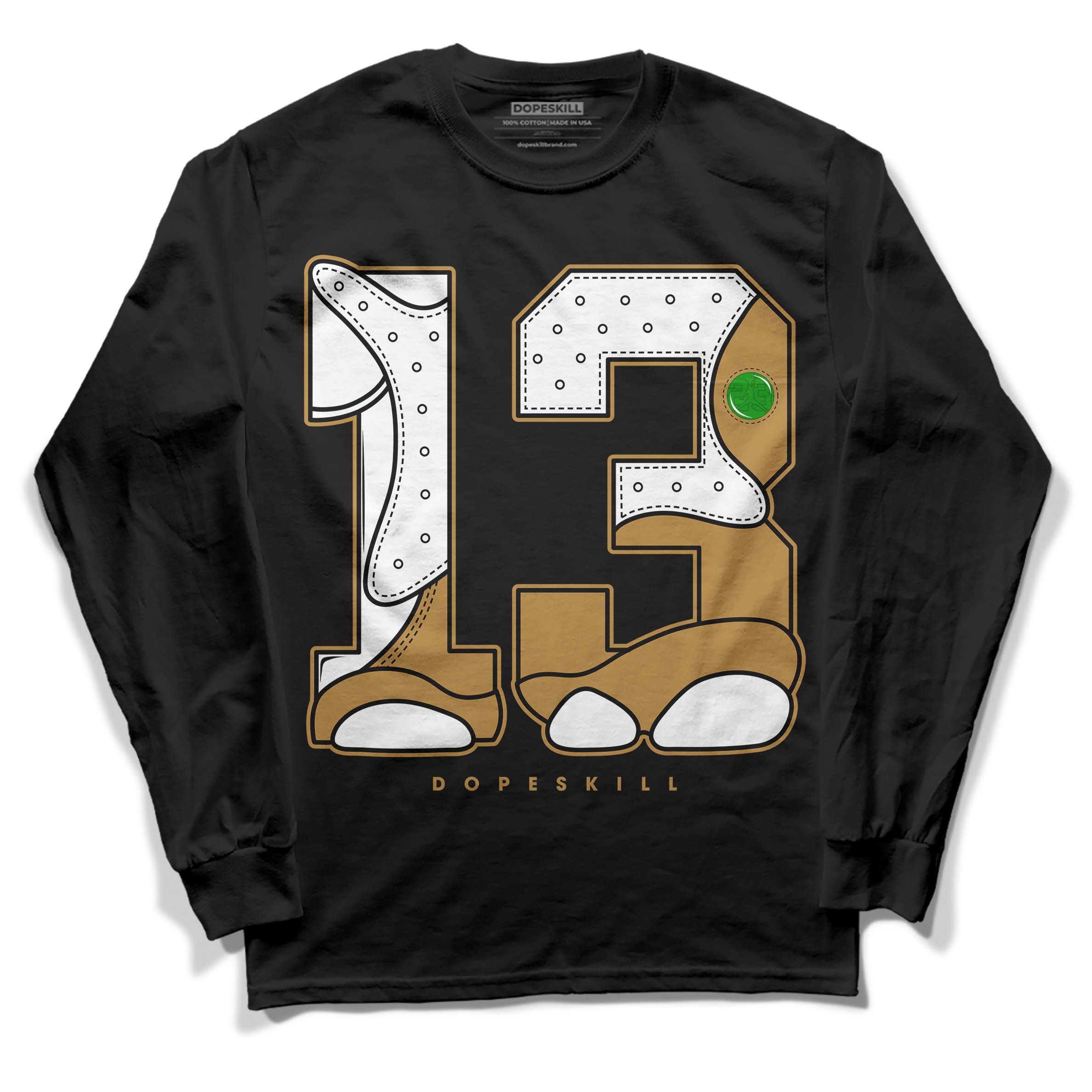 Wheat 13s superstreetwear Long Sleeve T-Shirt No.13 Graphic