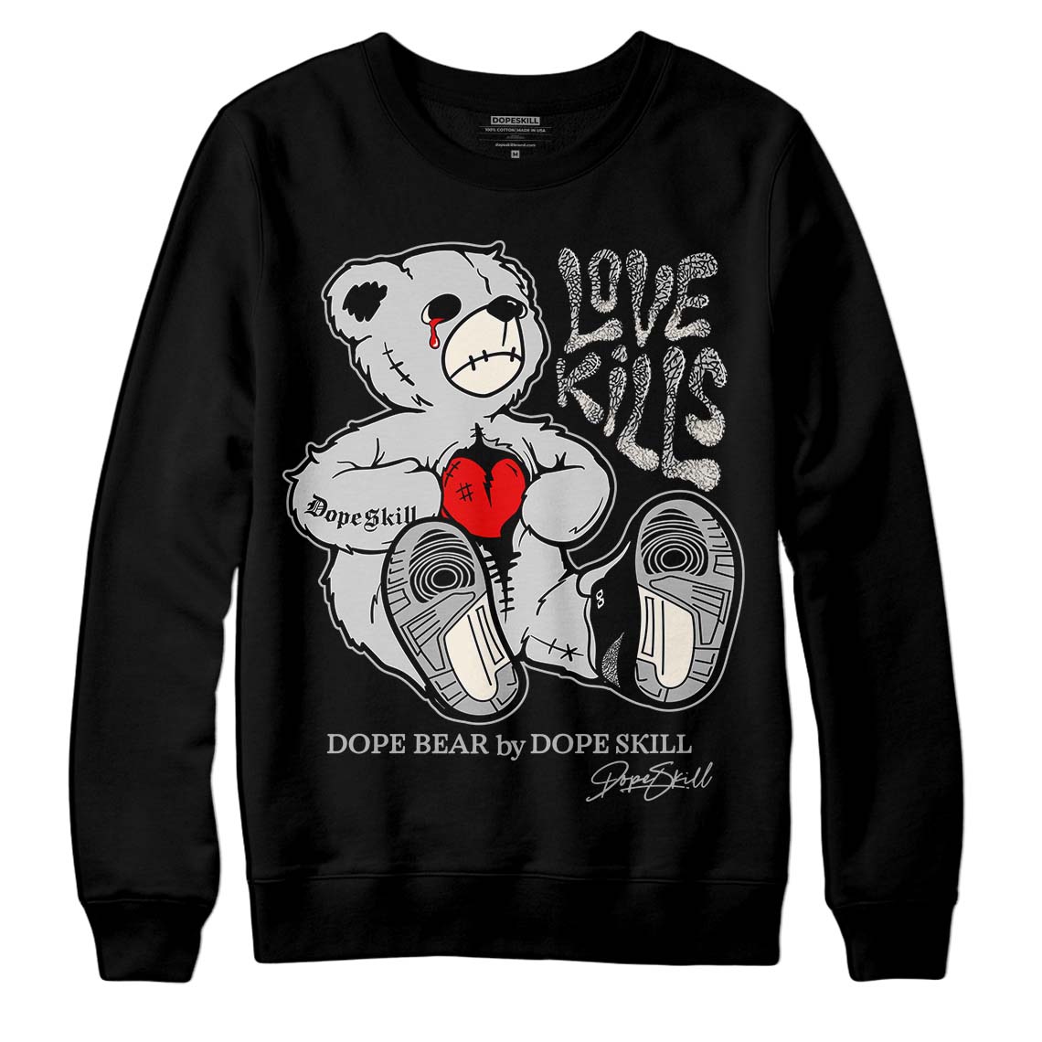 Off Noir 3s superstreetwear Sweatshirt Love Kills Graphic
