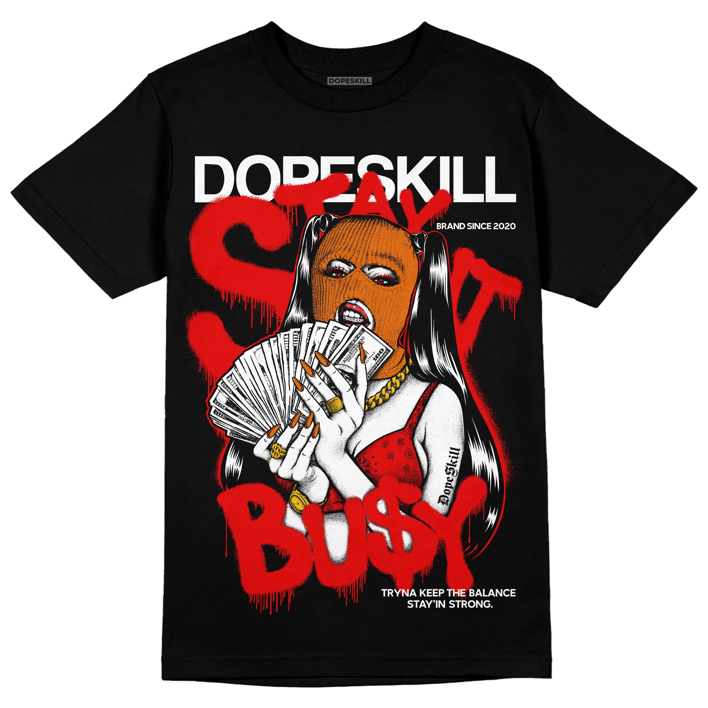 Red Cement 4S superstreetwear T-Shirt Stay It Busy Graphic