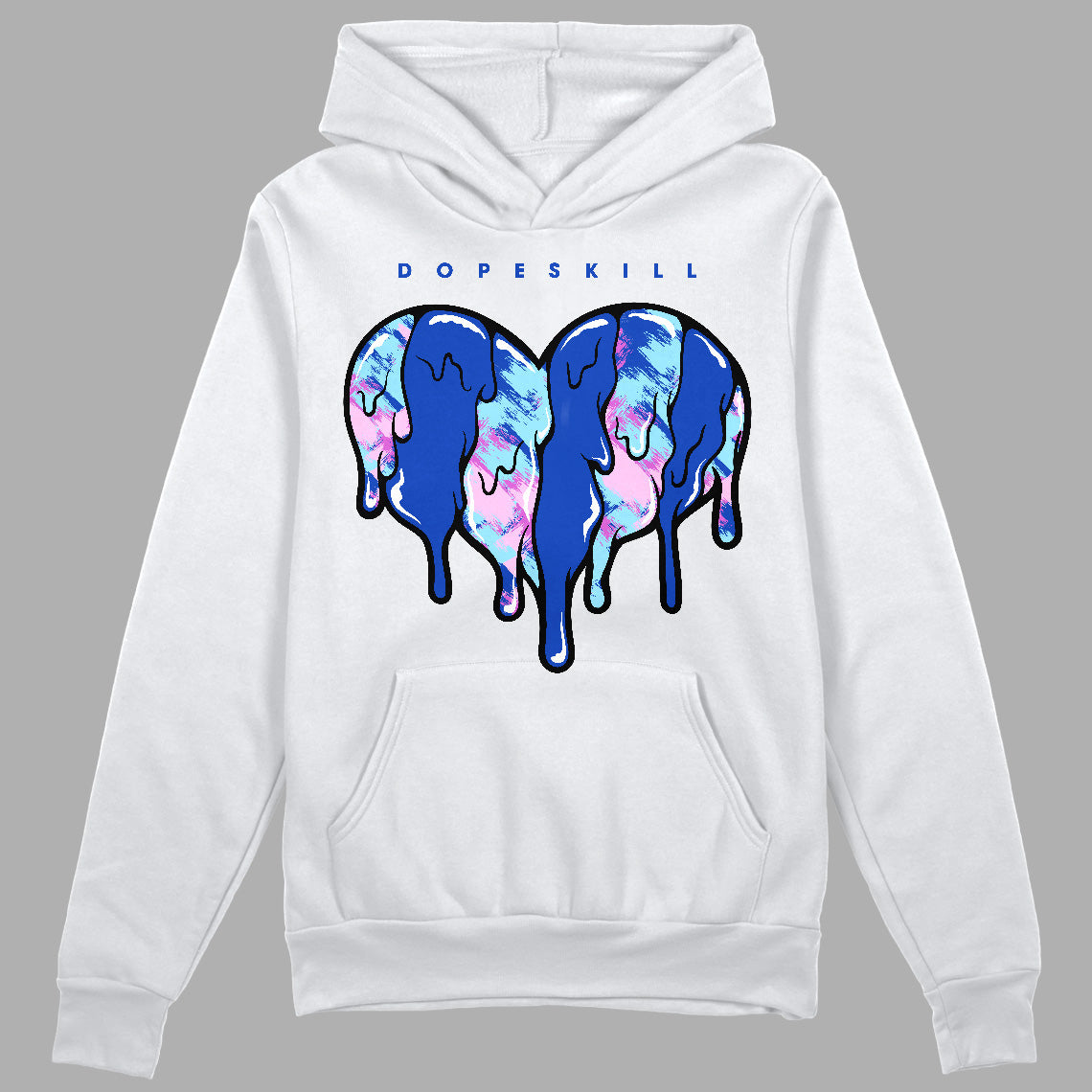 Hyper Royal 12s superstreetwear Hoodie Sweatshirt Slime Drip Heart Graphic