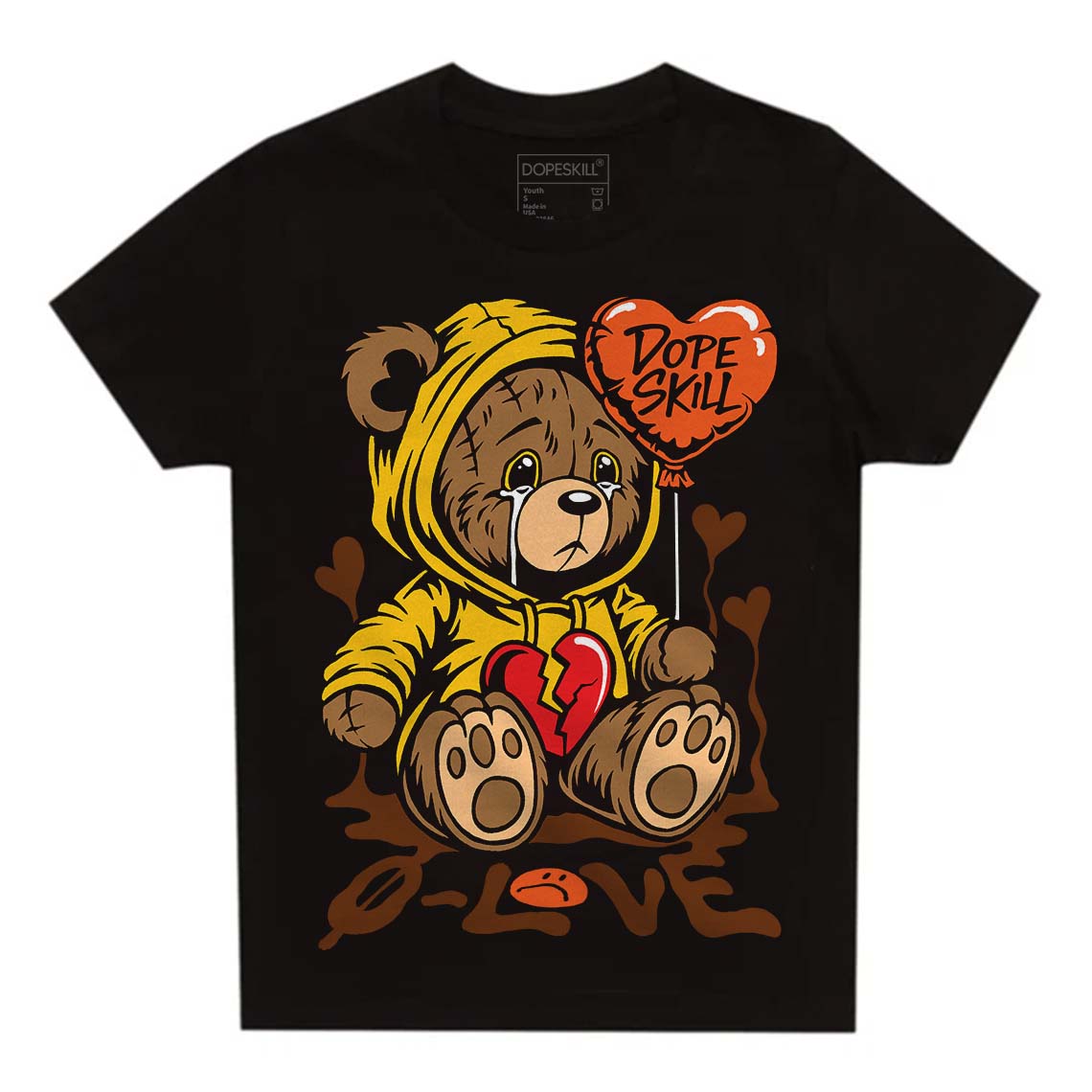 Yellow Collection superstreetwear Toddler Kids T-shirt Broken Bear Graphic