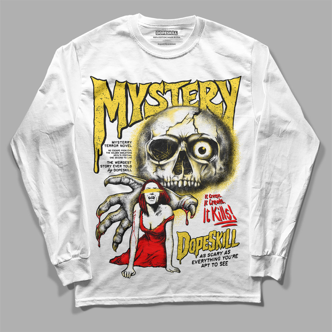 Black Tour Yellow AJ 4 Thunder superstreetwear Long Sleeve T-Shirt Mystery Ghostly Grasp Graphic
