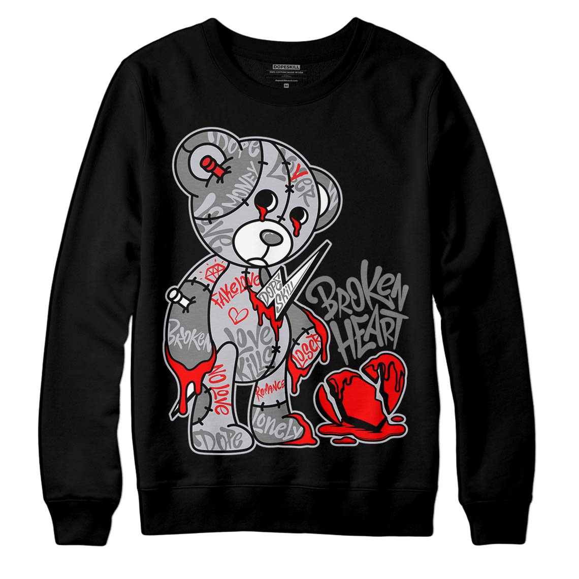 Grey Collection superstreetwear Sweatshirt Broken Heart Graphic