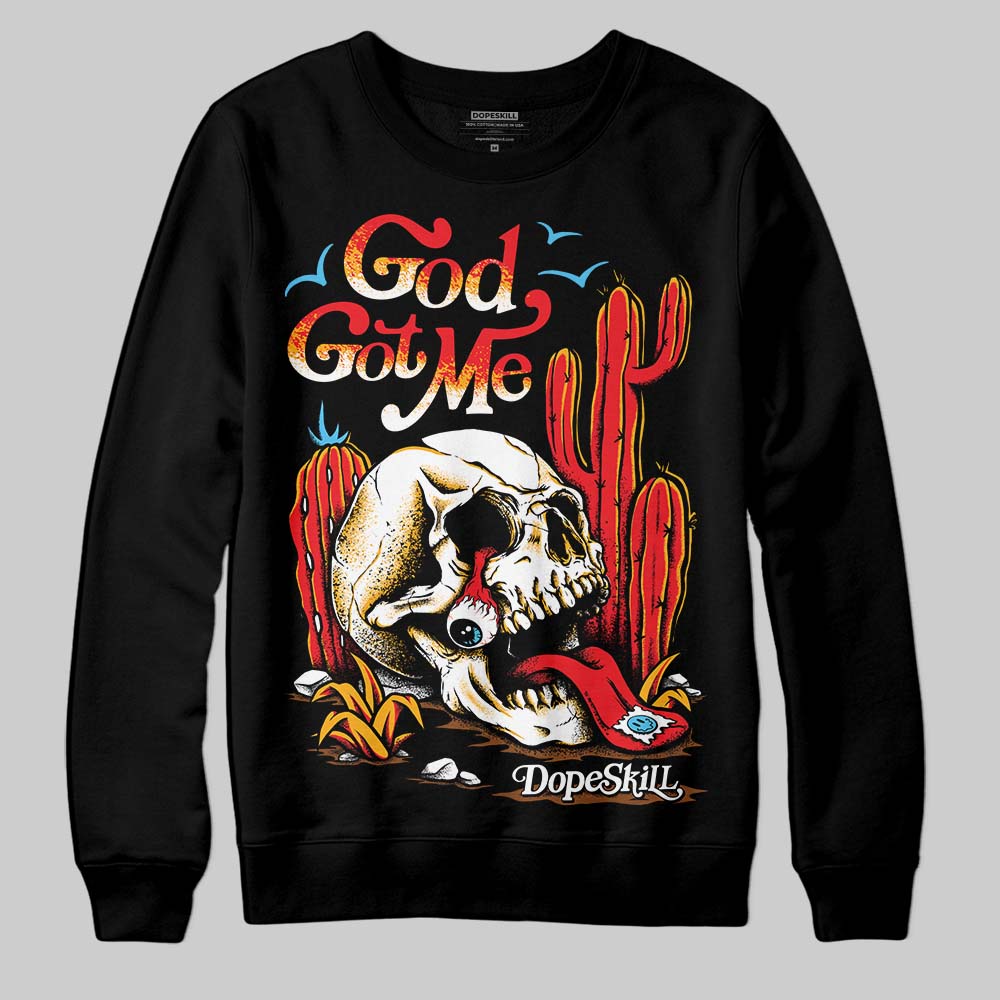 Red Collection superstreetwear Sweatshirt God Got Me Graphic