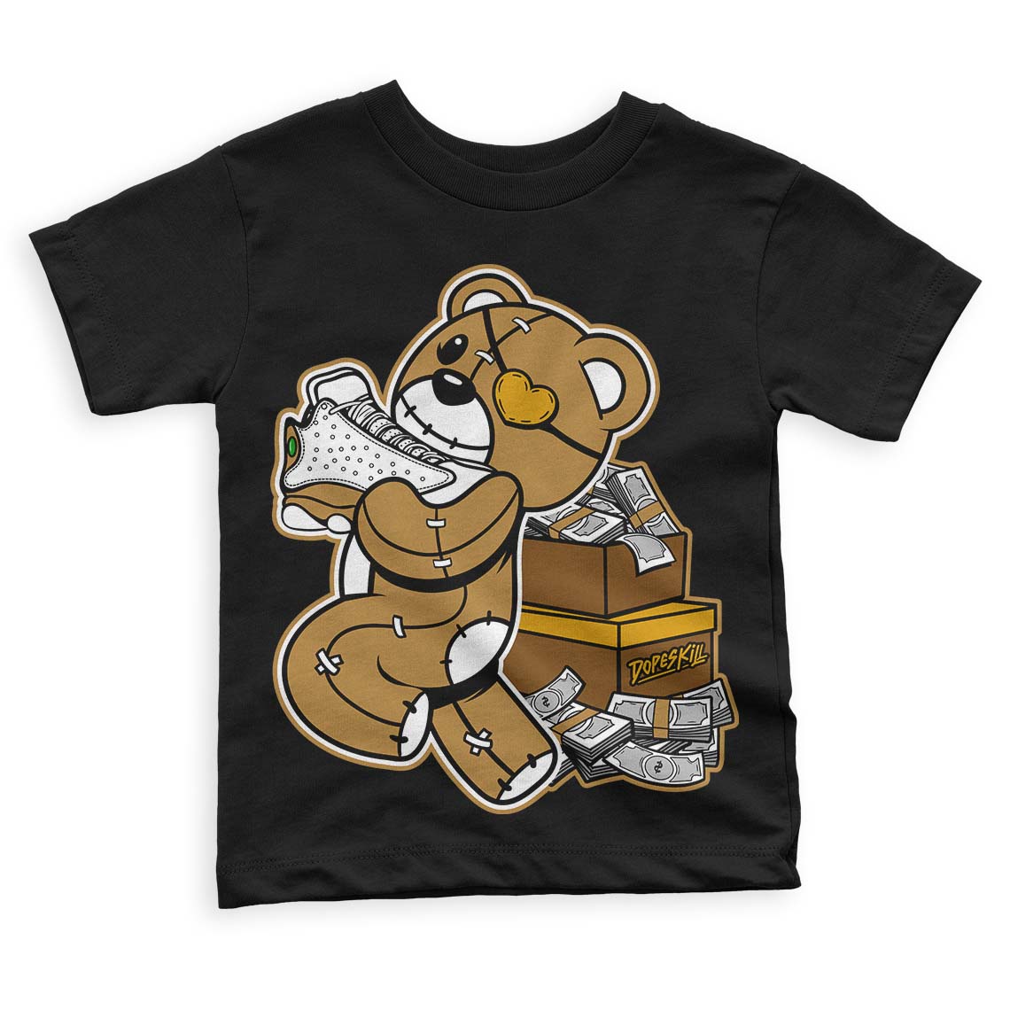 Wheat 13s superstreetwear Toddler Kids T-shirt Bear Steals Sneaker Graphic