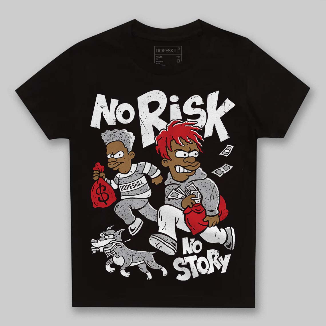 White Cement 4s superstreetwear Toddler Kids T-shirt No Risk No Story Graphic