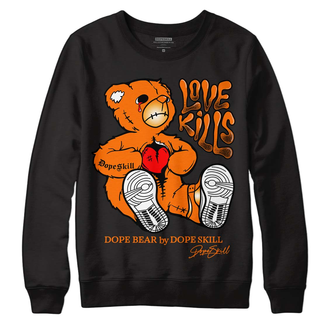 Dunk Low Magma Orange superstreetwear Sweatshirt Love Kills Graphic