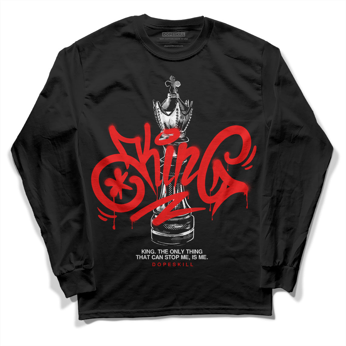 Cherry 12s superstreetwear Long Sleeve T-Shirt King Chess Graphic