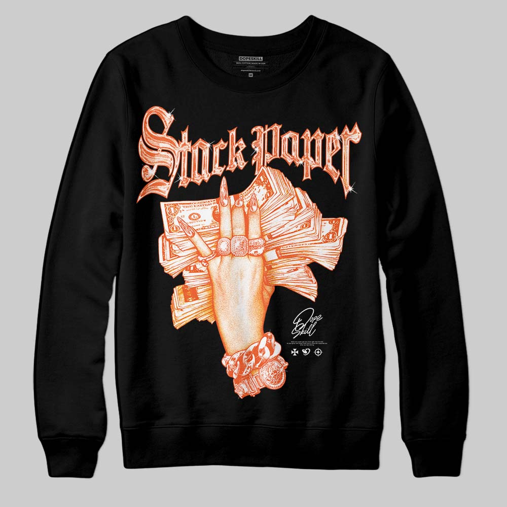 Orange Black White superstreetwear Sweatshirt Stack Paper Graphic