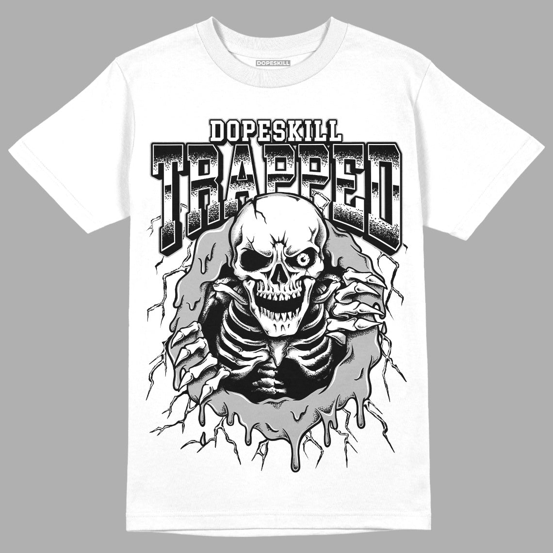 85 Black White 1s superstreetwear T-Shirt Trapped Halloween Graphic