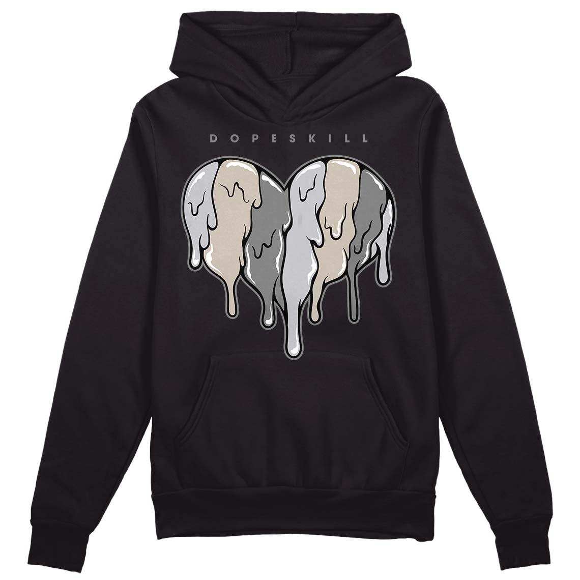 Grey Collection superstreetwear Hoodie Sweatshirt Slime Drip Heart Graphic