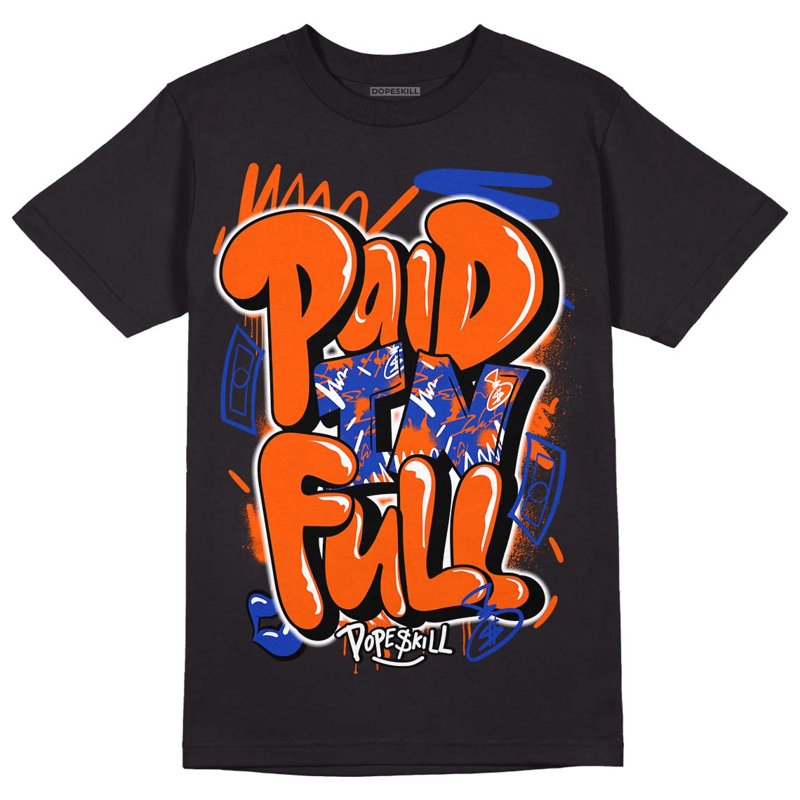 Dunk Low Futura Orange Blaze superstreetwear T-Shirt New Paid In Full Graphic