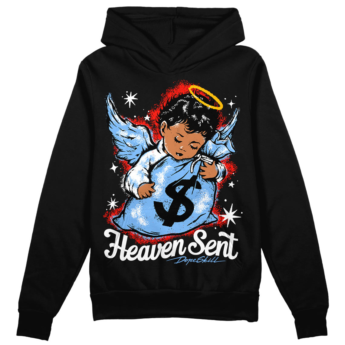 Powder Blue 9s superstreetwear Hoodie Sweatshirt Heaven Sent Graphic