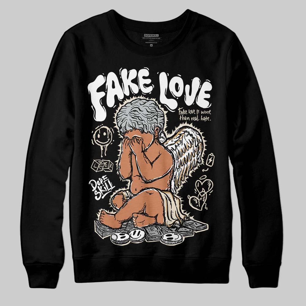 Reverse Metallic 5s superstreetwear Sweatshirt False Love Graphic