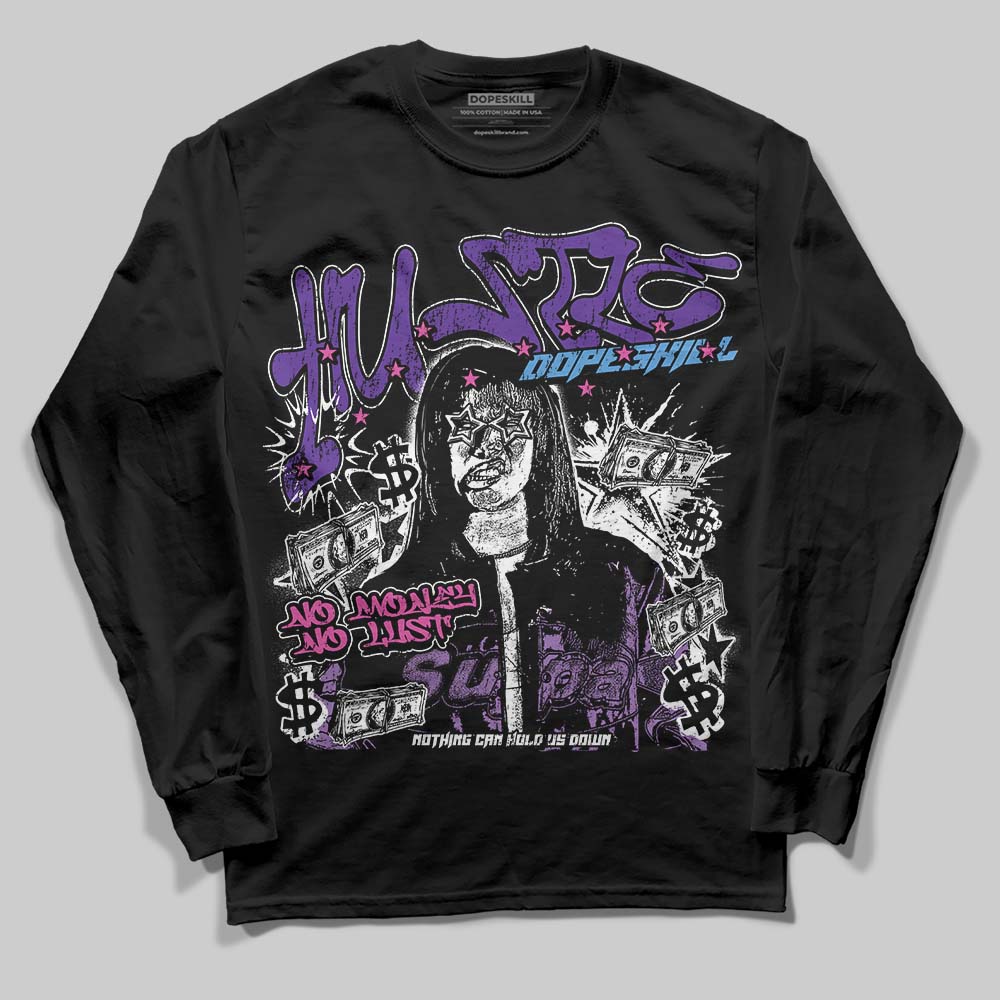 PURPLE Collection superstreetwear Long Sleeve T-Shirt No Money No Lust Graphic