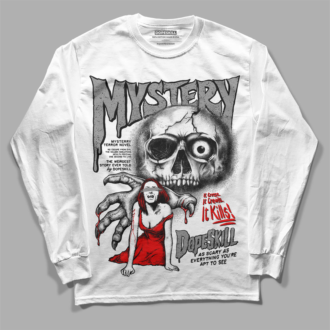 Dunk Panda White Black superstreetwear Long Sleeve T-Shirt Mystery Ghostly Grasp Graphic