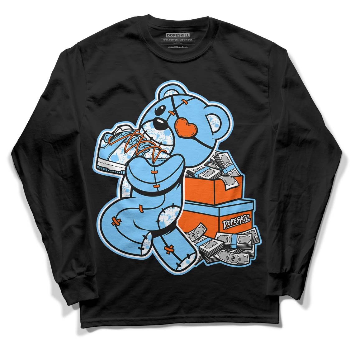 Dunk Low Futura University Blue superstreetwear Long Sleeve T-Shirt Bear Steals Sneaker Graphic