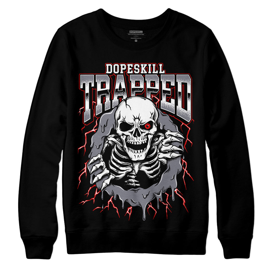 Fire Red 9s superstreetwear Sweatshirt Trapped Halloween Graphic