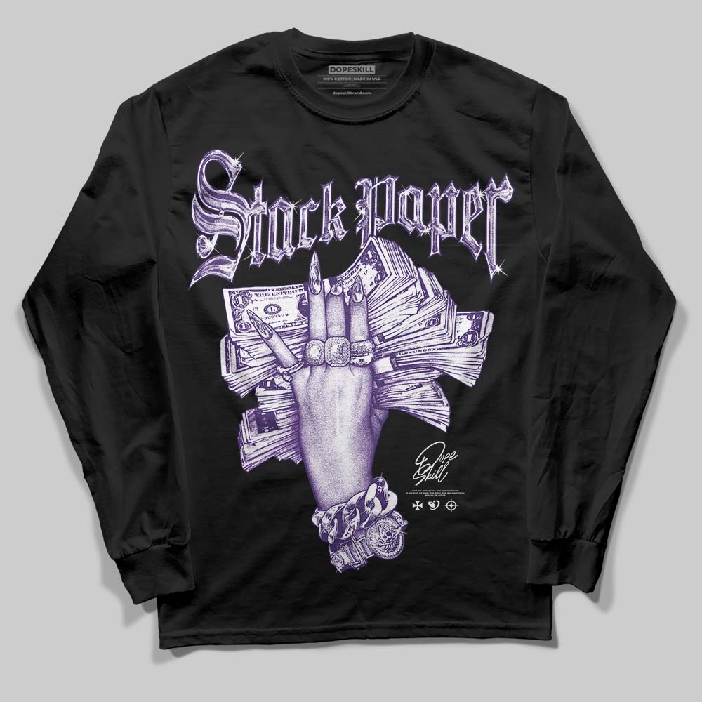 PURPLE Collection superstreetwear Long Sleeve T-Shirt Stack Paper Graphic