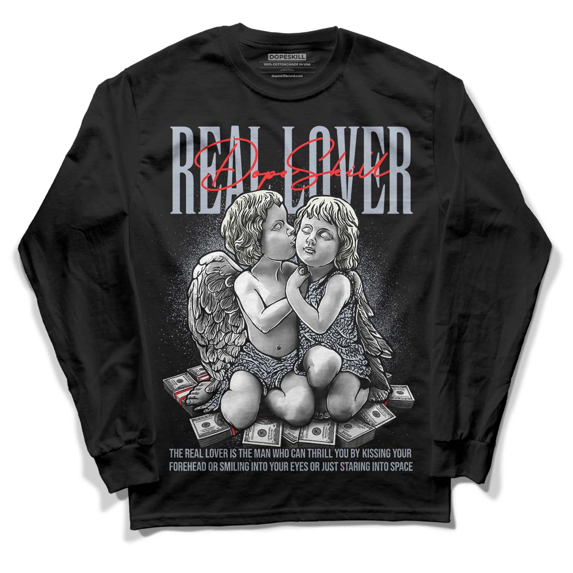 White Cement Reimagined 3s superstreetwear Long Sleeve T-Shirt Real Lover Graphic