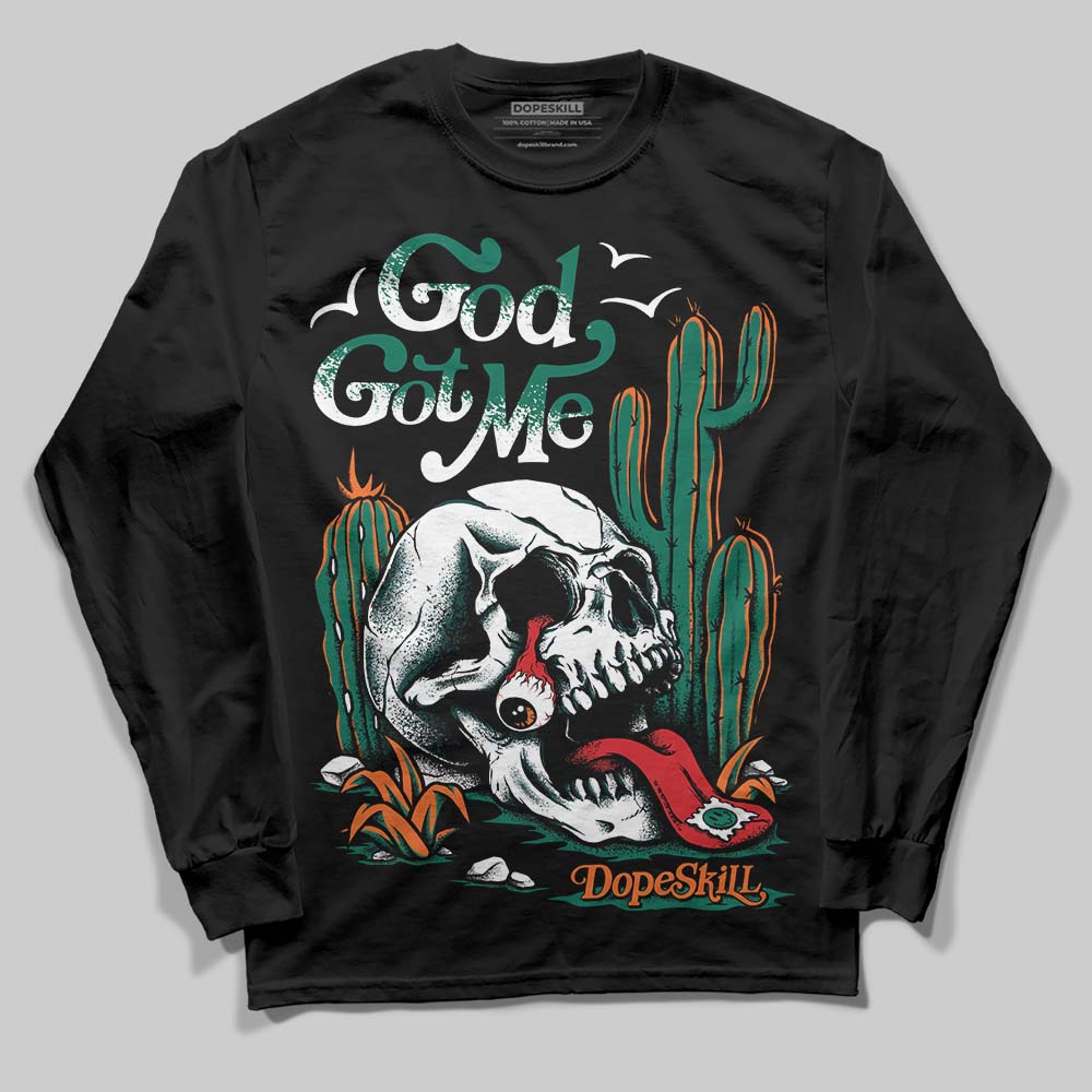 Oxidized Green 4s superstreetwear Long Sleeve T-Shirt God Got Me Graphic
