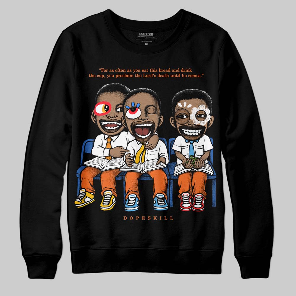 Orange Black White superstreetwear Sweatshirt First Sunday Graphic