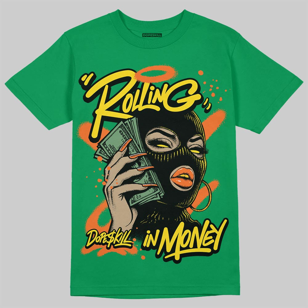 Green Collection superstreetwear T-Shirt Rolling in Money Graphic