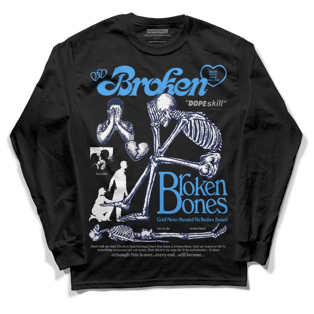 AJ Spizike White Obsidian superstreetwear Long Sleeve T-Shirt Broken Bones Graphic