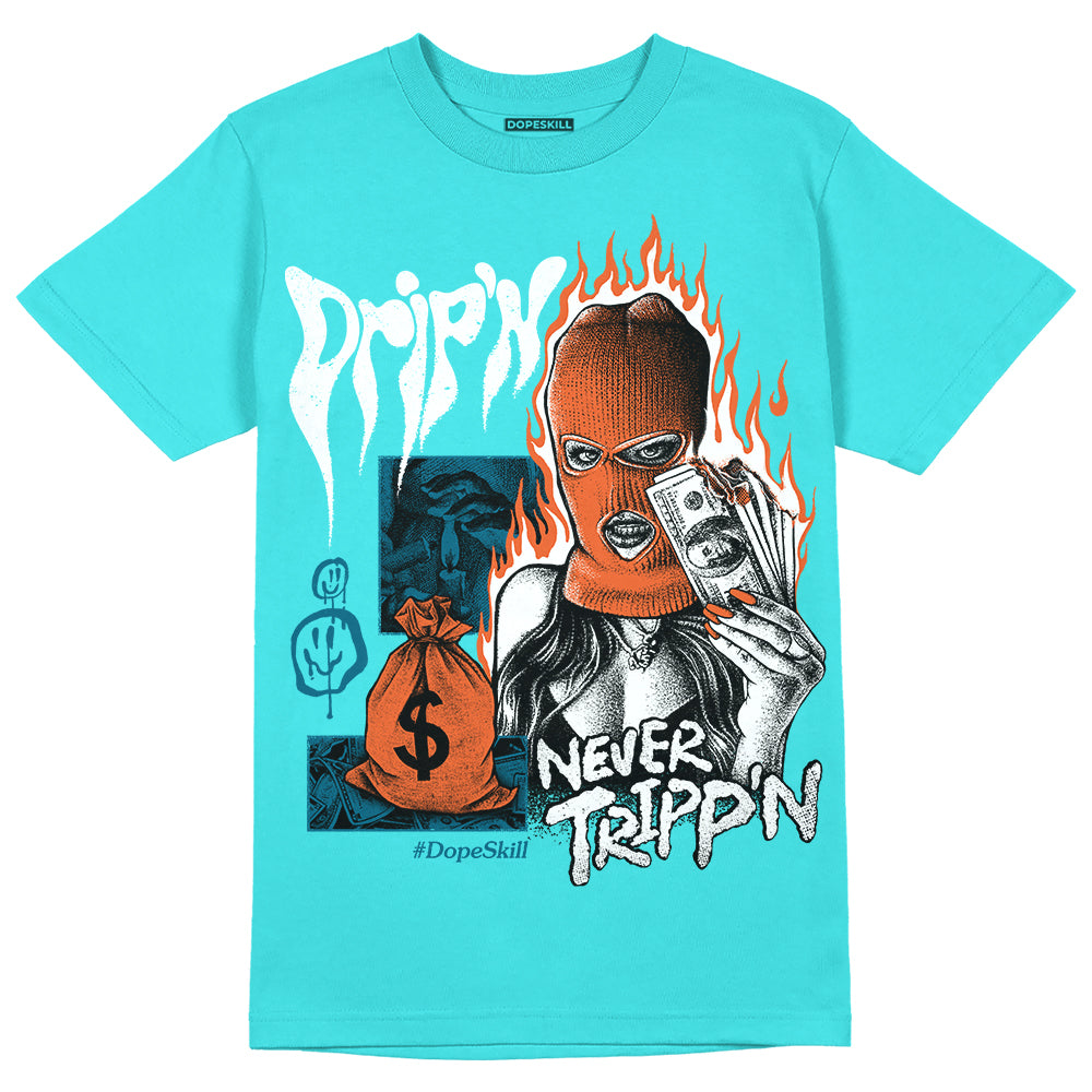 Dunk Dolphins superstreetwear Tahiti Blue T-shirt Drip'n Never Tripp'n Graphic