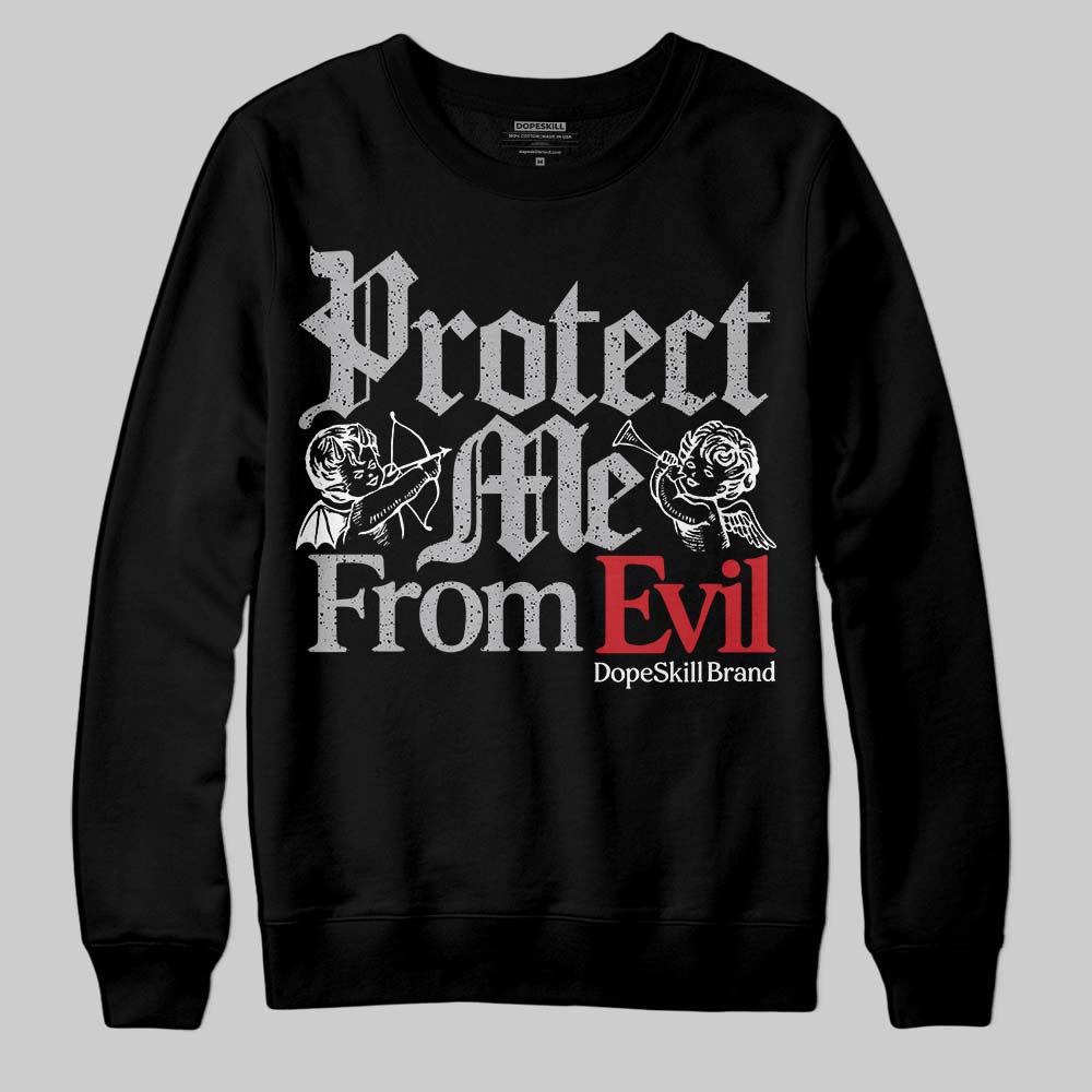 White Cement 4s superstreetwear Sweatshirt Protect Me From Evil Graphic