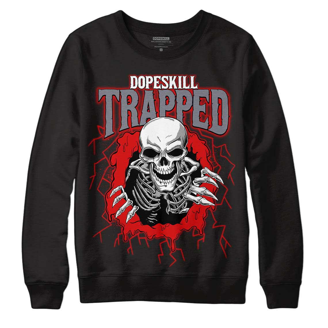 Gym Red 9s superstreetwear Sweatshirt Trapped Halloween Graphic