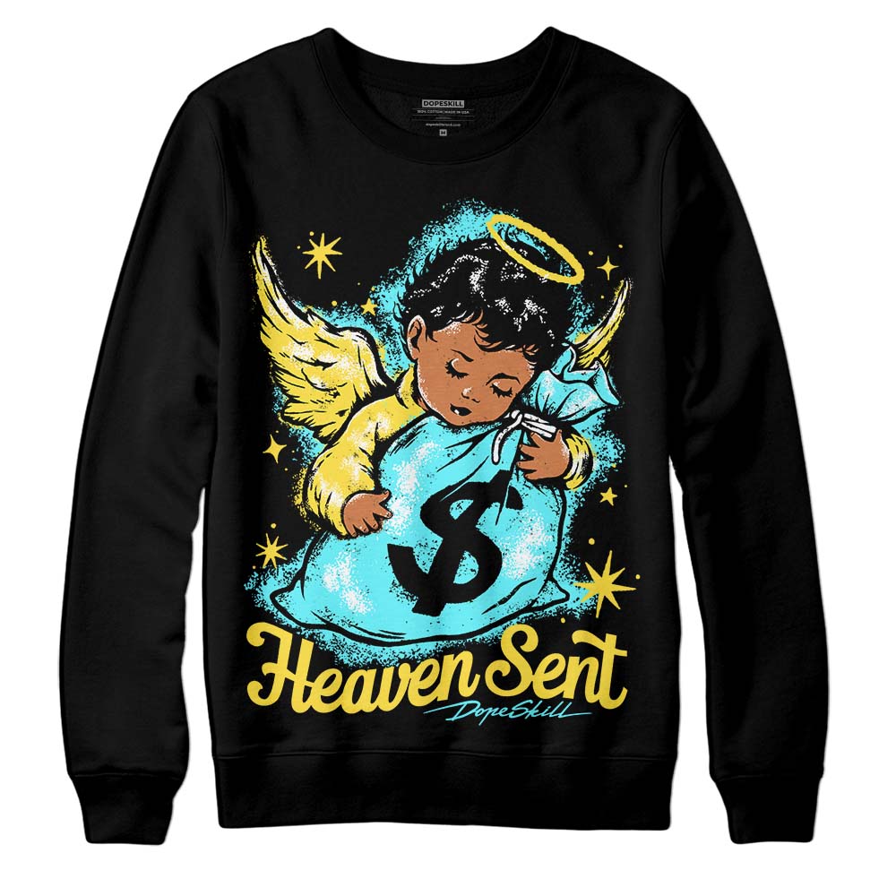 Aqua 5s superstreetwear Sweatshirt Heaven Sent Graphic
