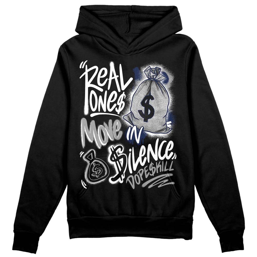 AJ Spizike White Obsidian superstreetwear Hoodie Sweatshirt Real Ones Move In Silence Graphic