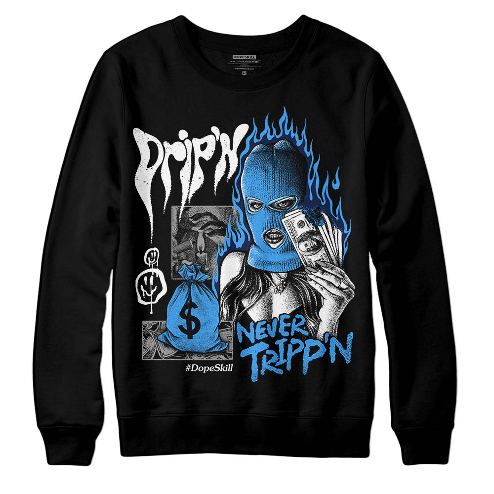 AJ Spizike White Obsidian superstreetwear Sweatshirt Drip'n Never Tripp'n Graphic